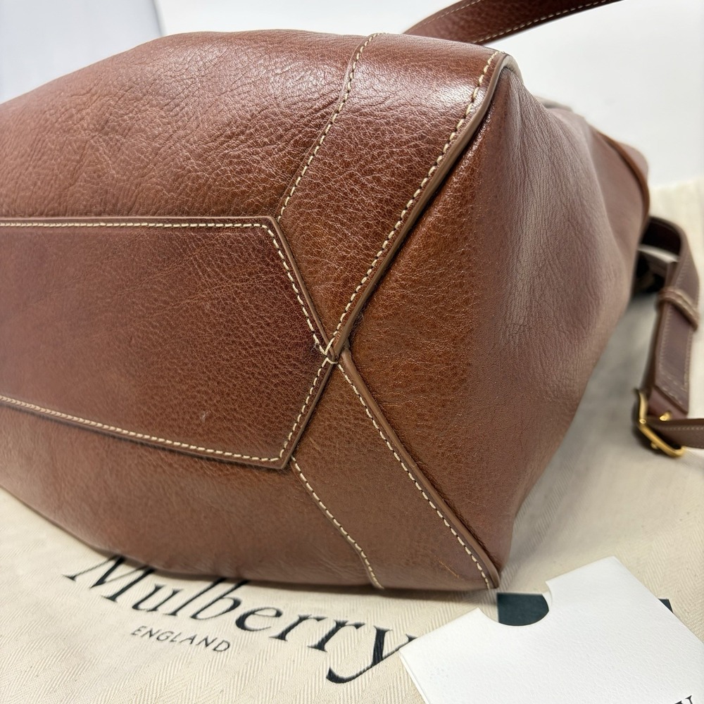 Mulberry Small Millie Tote Legacy NVT Oak Leather Made England Dust Bag - Picture 6 of 16